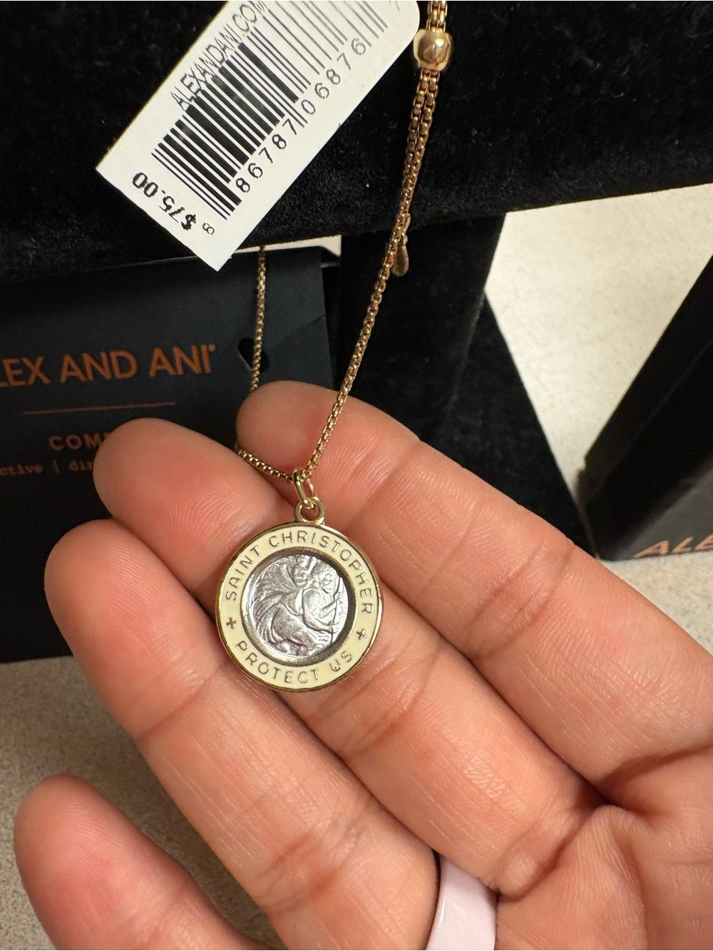 Alex and Ani St. Christopher Bracelet 14kt gold filled - Picture 2 of 5
